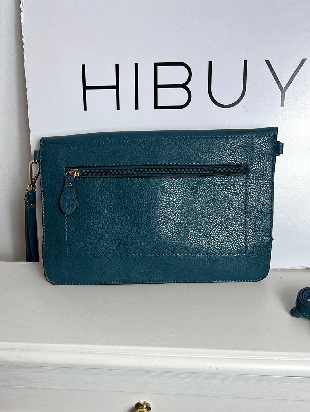 OTRAS. Bolso/cartera azul efecto piel