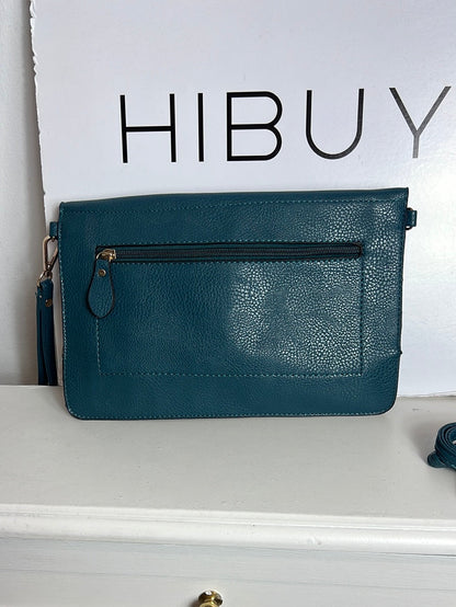 OTRAS. Bolso/cartera azul efecto piel