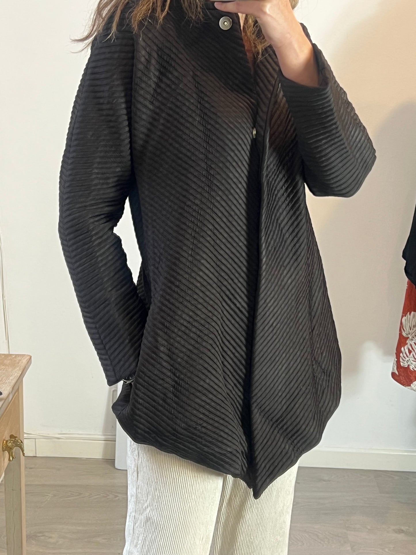 JESUS DEL POZO. Chaqueta marrón textura. T 40