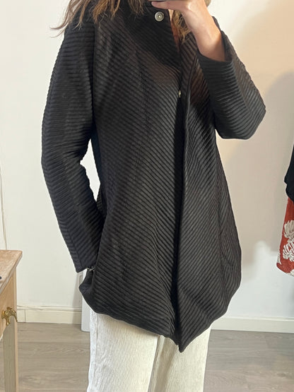 JESUS DEL POZO. Chaqueta marrón textura. T 40