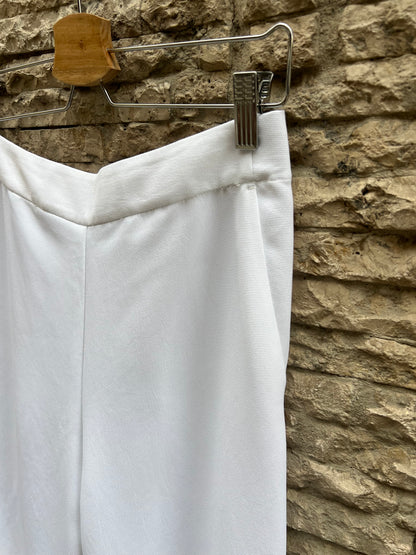 COMPTOIR DES COTONNIERS. Pantalón blanco fluido textura. T 34