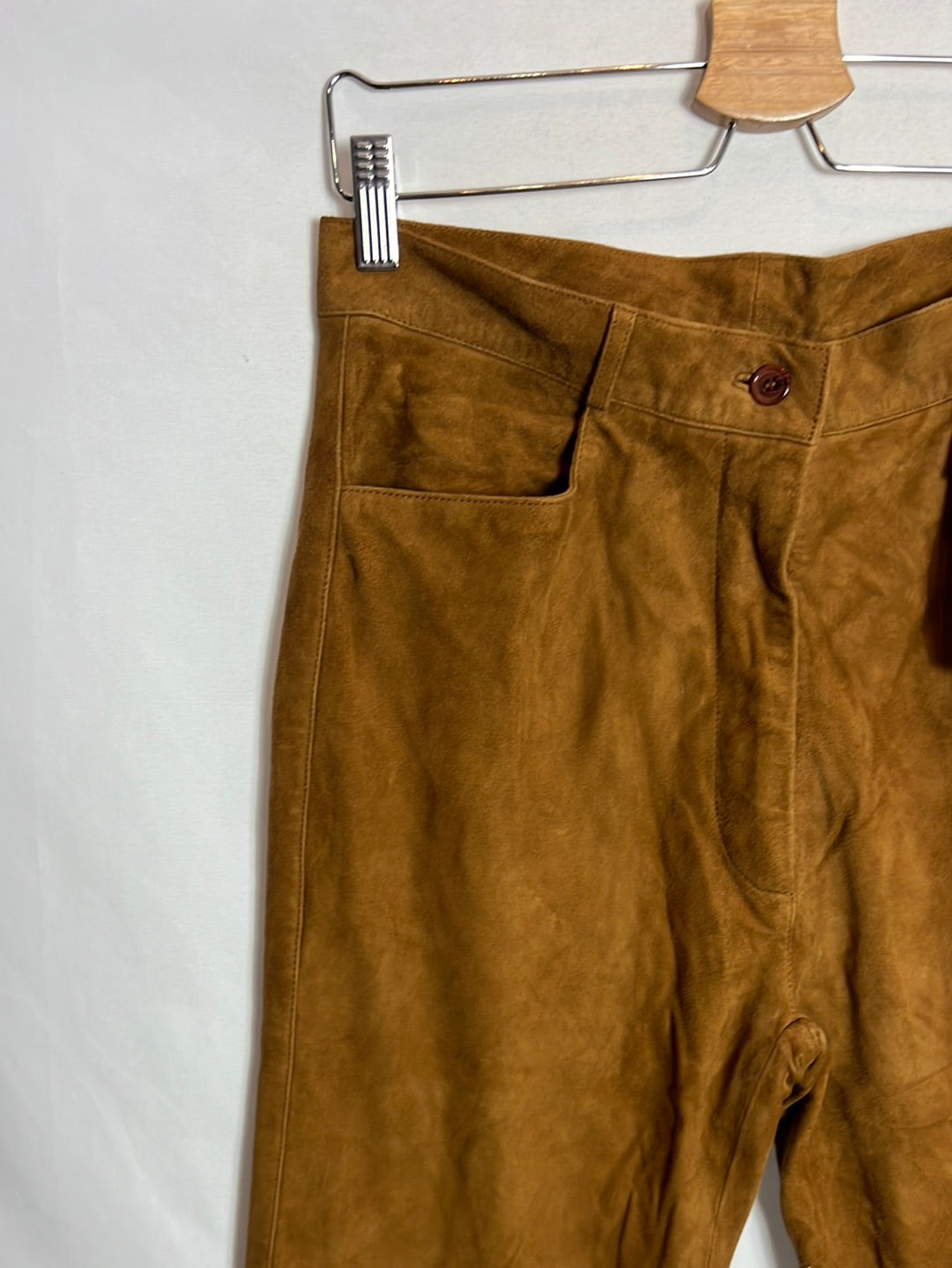 FACCIARO. Pantalones camel piel . T 44 (38)