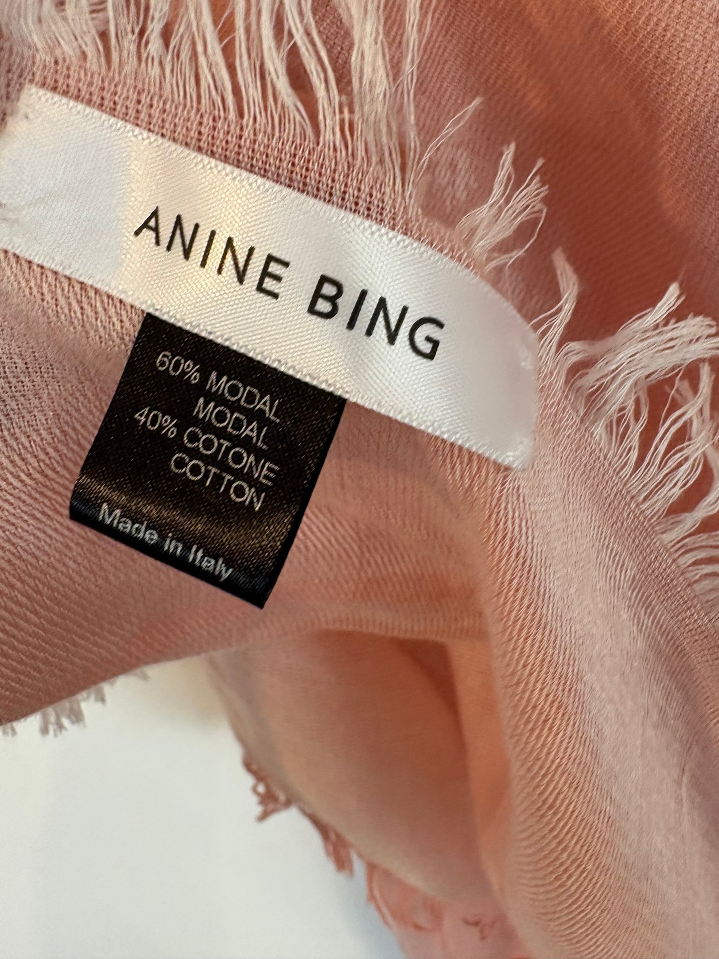 ANINE BING. Pañuelo rosa mezcla