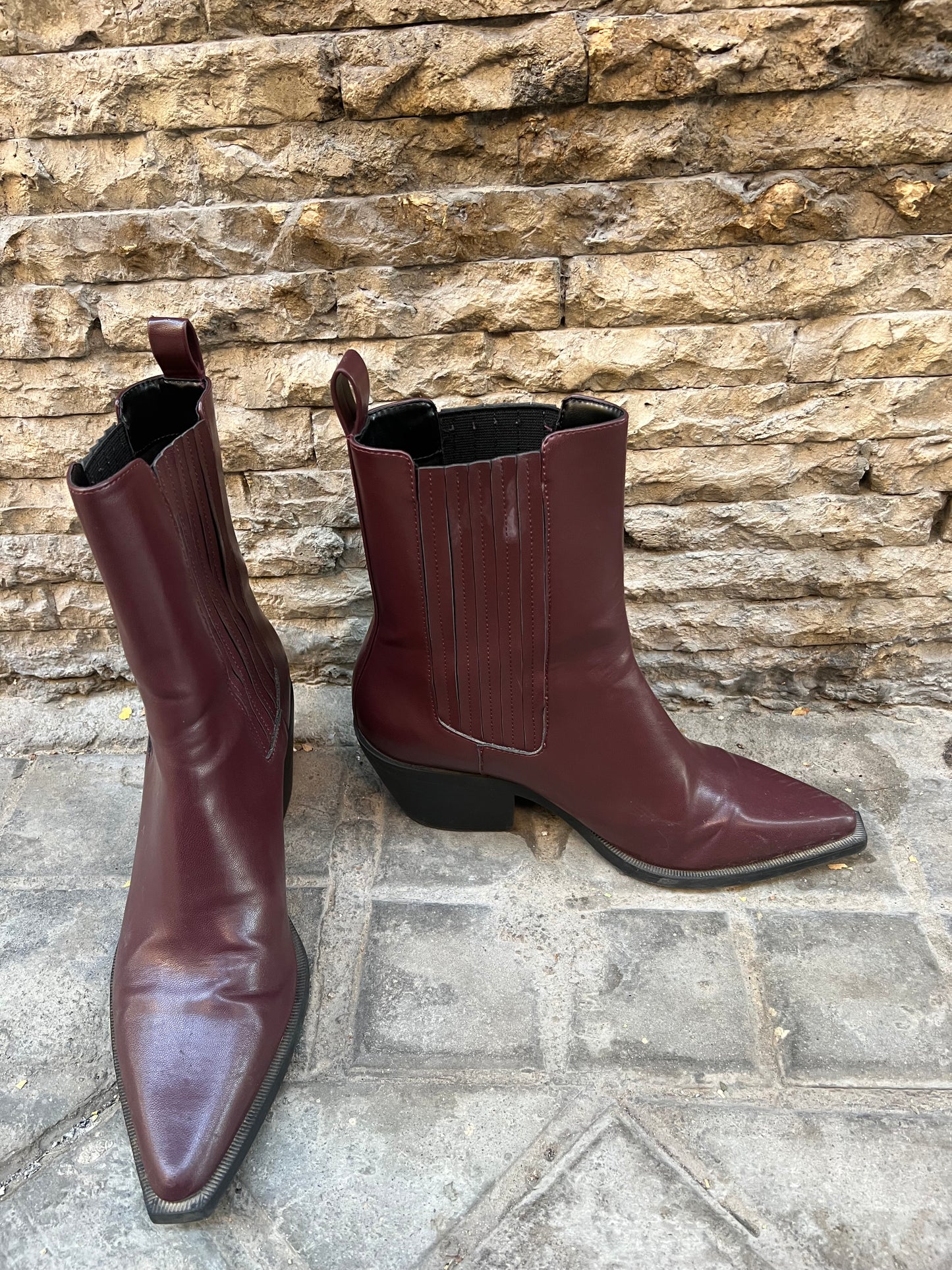 TINTORETTO. Botines chelsea burdeos