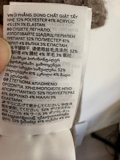 H&M. Cárdigan amplio marrón jaspeado