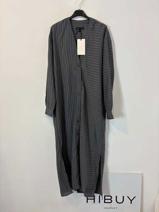 ZARA. Vestido largo rayas abotonado espalda