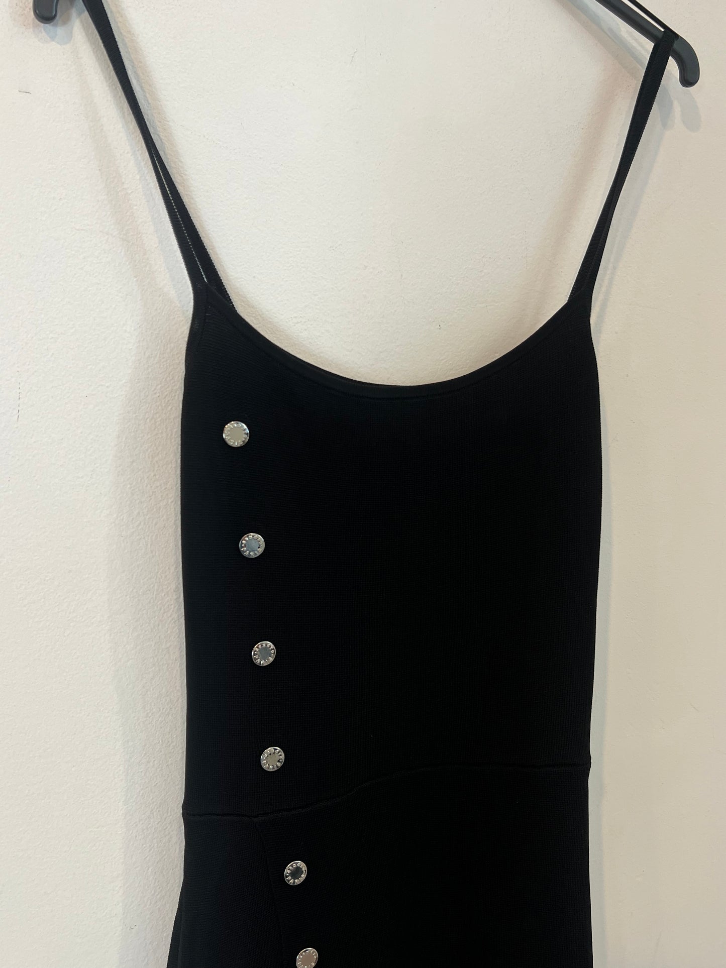 SANDRO. Vestido punto botones T.36