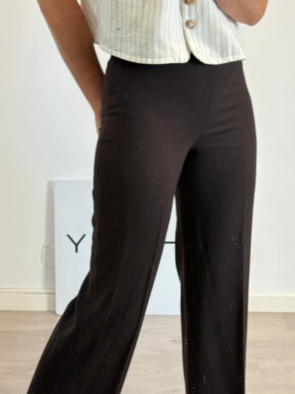 MAxMARA. Brown fluid wool trousers. Size 38