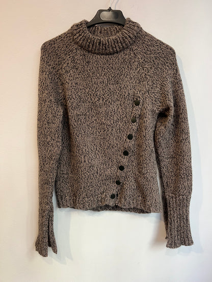 ZARA. Jersey jaspeado botones. T S