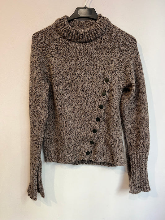 ZARA. Heathered button-down sweater. TS