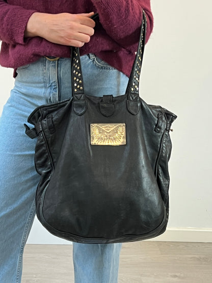 ZADIG&VOLTAIRE. Bolso shopper piel  tachuelas