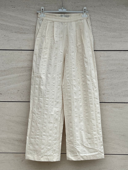 SEE U SOON. Beige wide-leg trousers, size 36