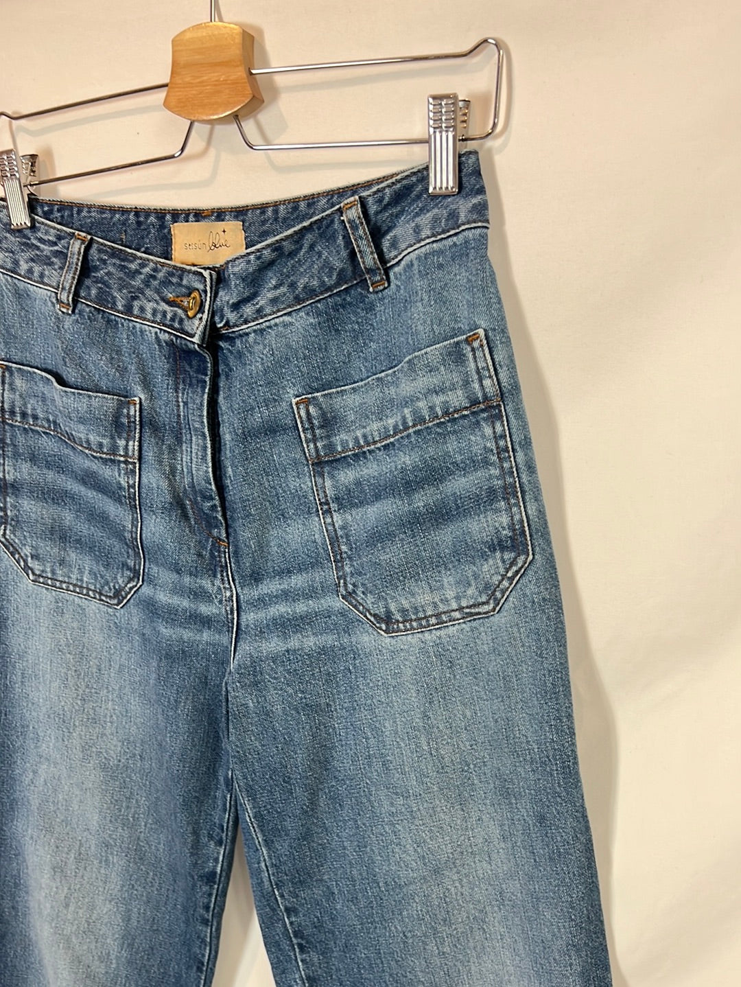 SESSUN. Pantalón denim culotte T.38