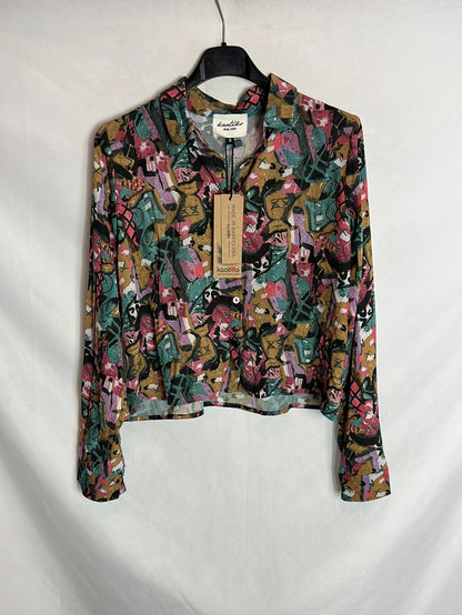 KAOTIKO. Blusa corta estampada. T S