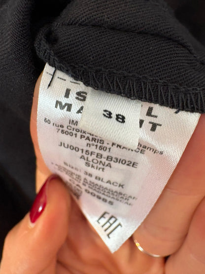 ISABEL MARANT. Falda midi negra asimétrica