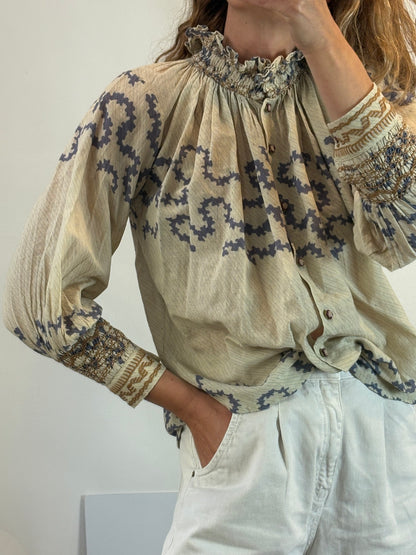 CORD. Blusa volumen estampada