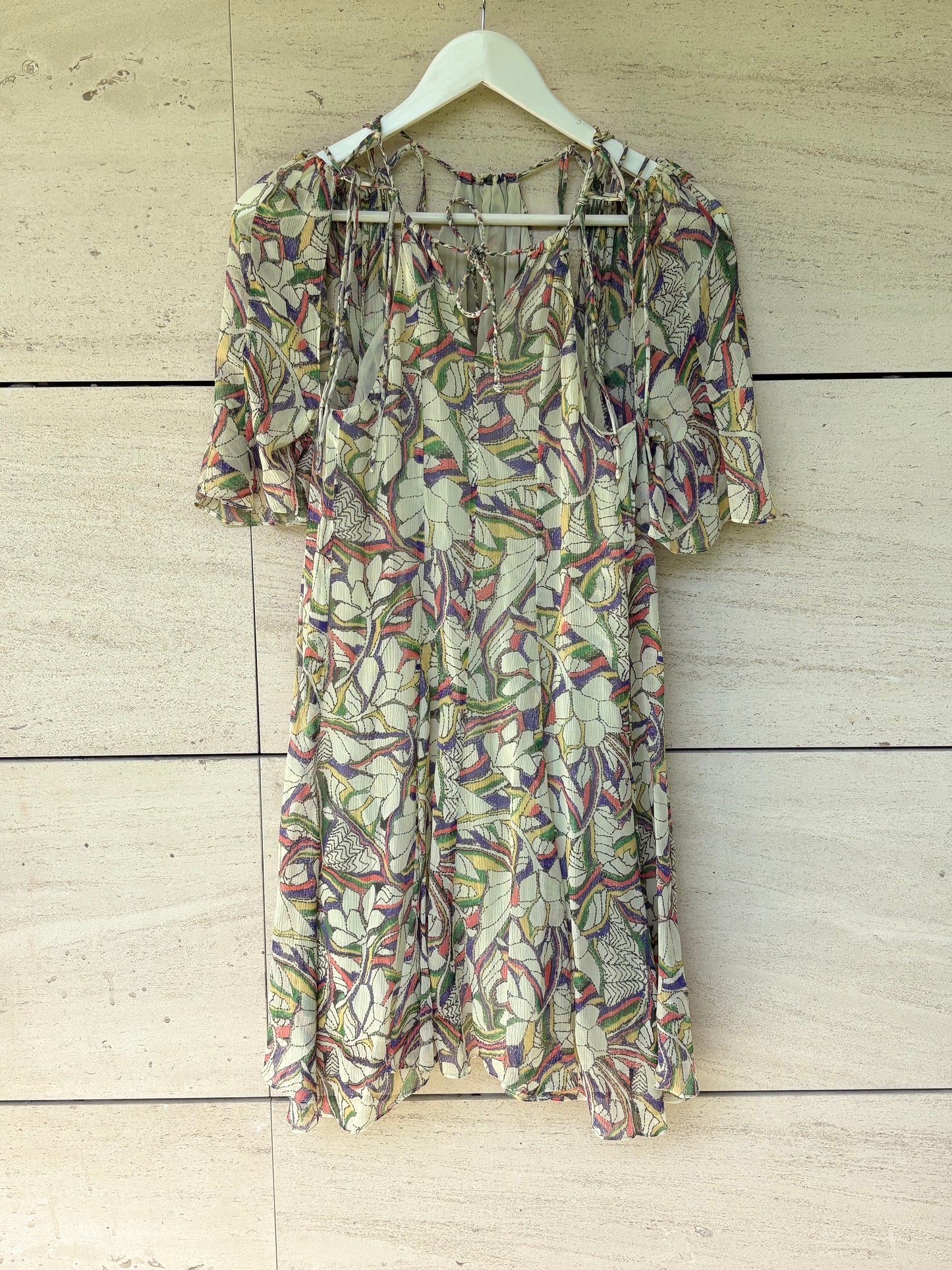 ISABEL MARANT. Vestido corto seda fluido. T S