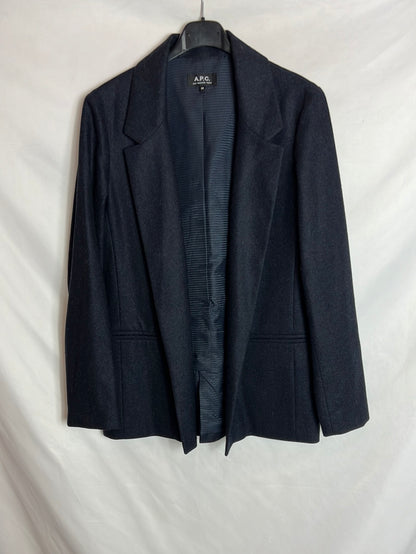 APC Blazer in blue heathered wool. Size 38