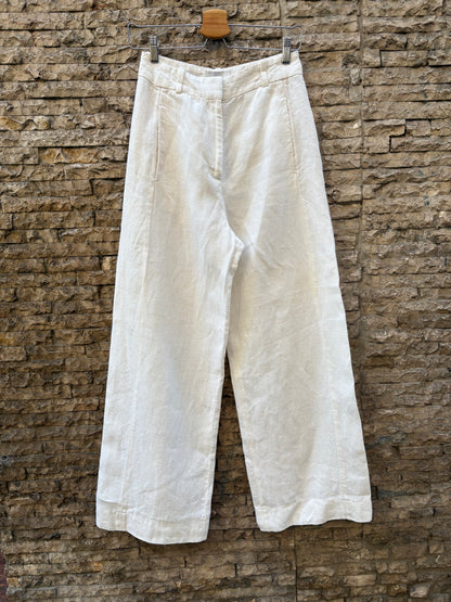 MASSIMO DUTTI Limited Edition. pantalón 100% lino en crudo