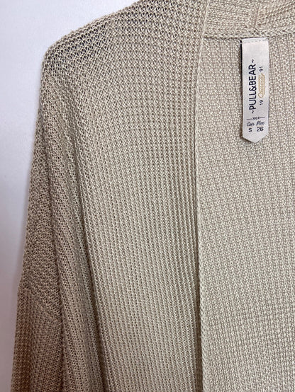 PULL&amp;BEAR. Beige crochet jacket TS