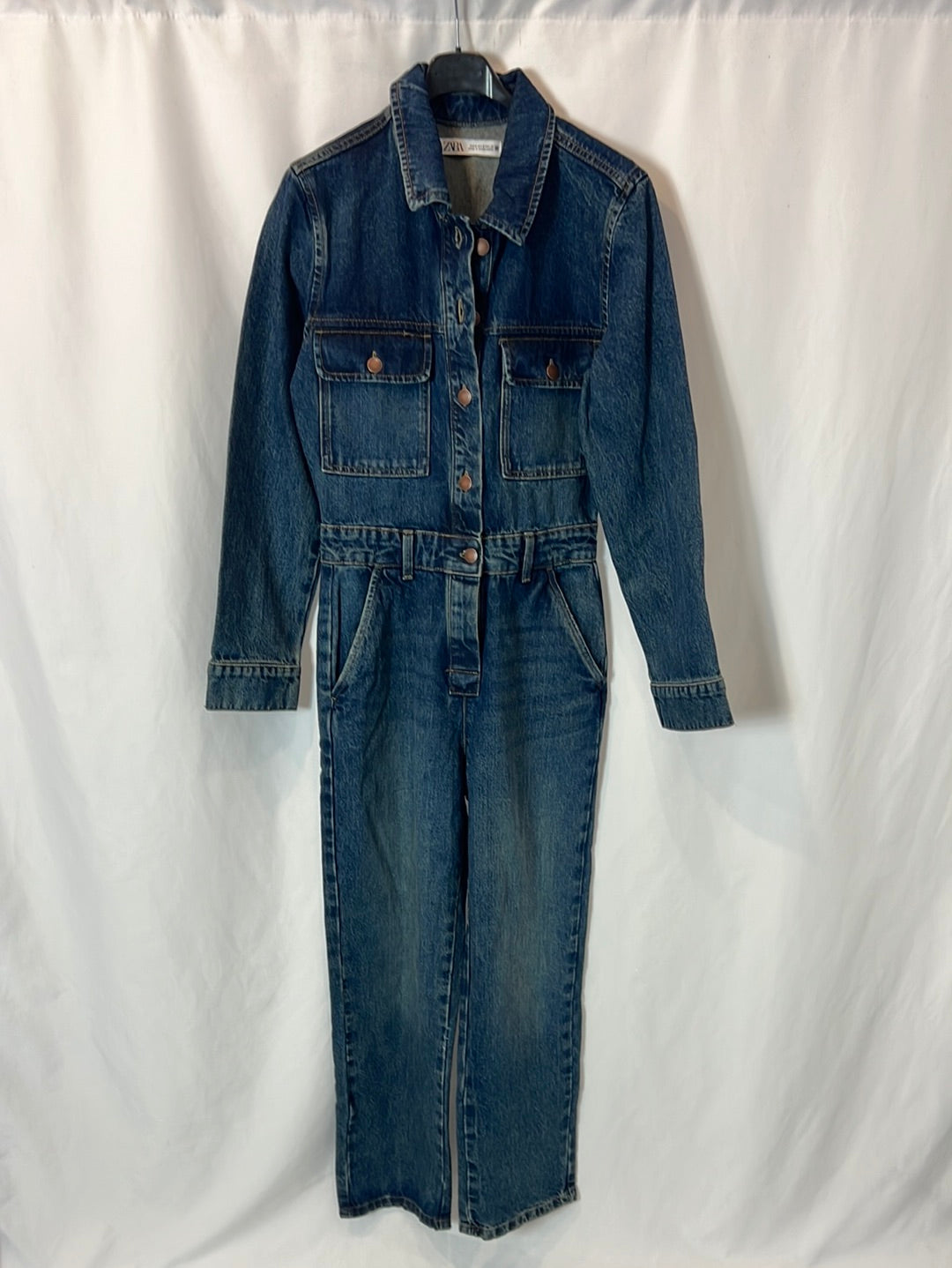 ZARA. Mono denim oscuro T.s