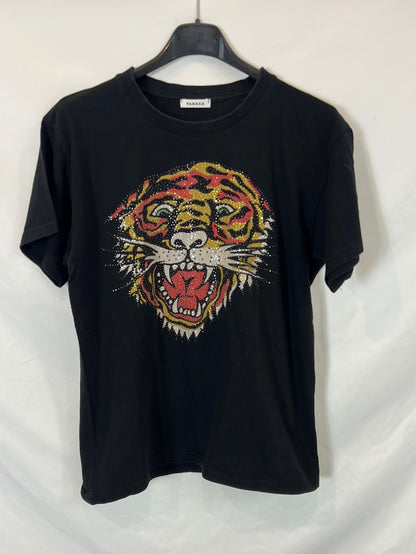 PAROSH Black tiger t-shirt. T.S.