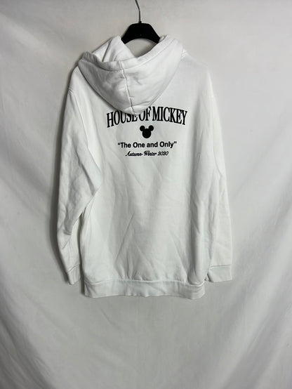 BERSHKA. Sudadera blanca disney. T M