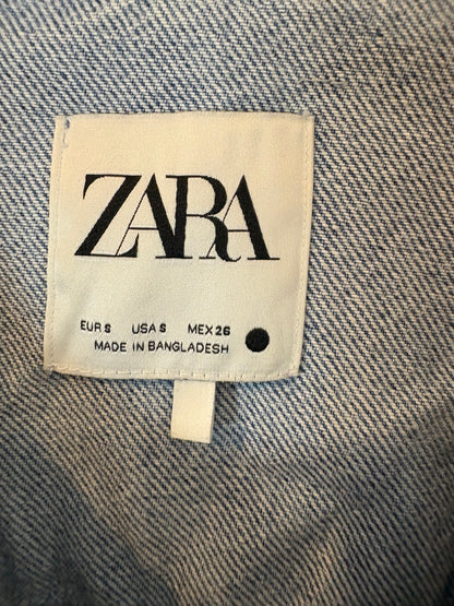 ZARA. Vestido corto denim abotonado T.s