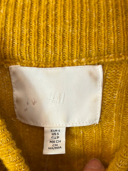 H&M. Jersey canalé mostaza T.s