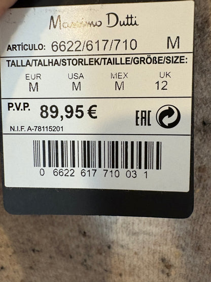 MASSIMO DUTTI. Vestido punto jaspeado con lana