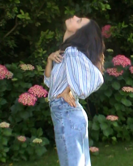 Blusa rayas detalles bordados T.m