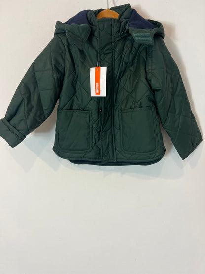 FREESTYLE. Abrigo verde acolchado. T 4 años