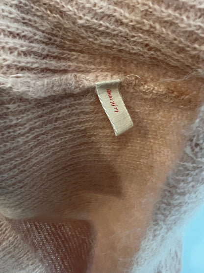 SEZANE. Jersey rosa detalles troquelados T.s