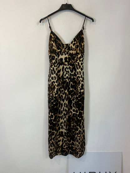 ZARA. Vestido midi animal print T.s