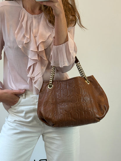 CAROLINA HERRERA. Bolso de hombro asa cadena