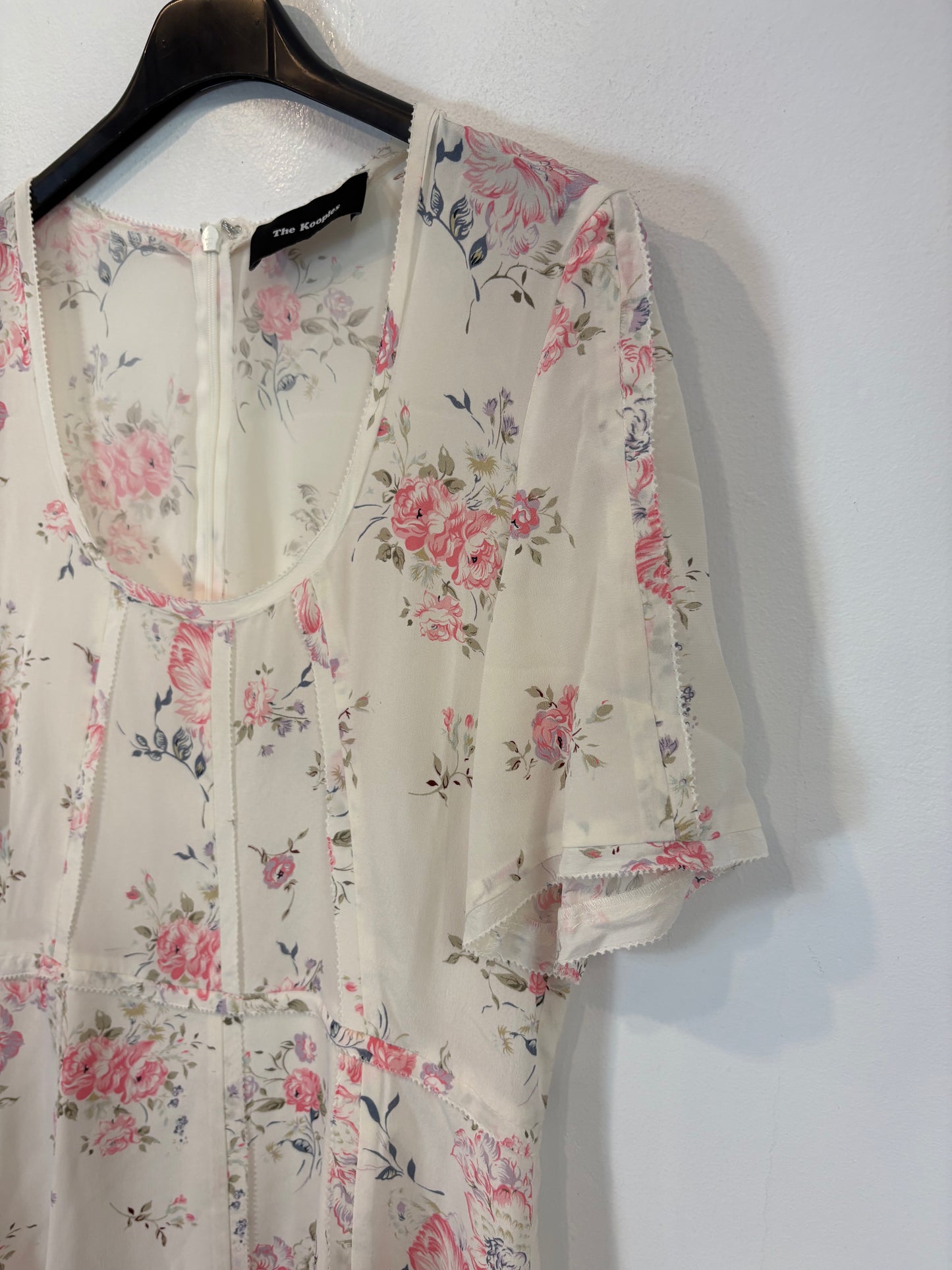 THE KOOPLES. Vestido corto seda flores. T S