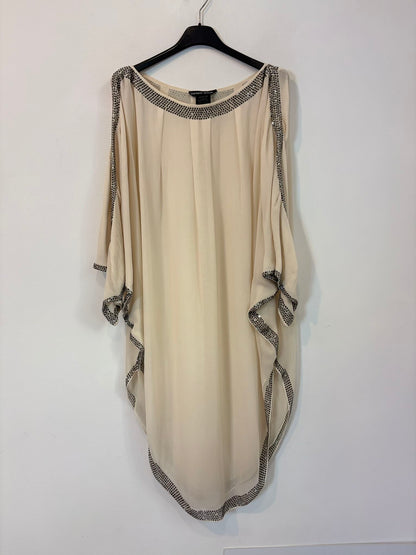 THOMAS WYLDE. Vestido corto kaftán seda