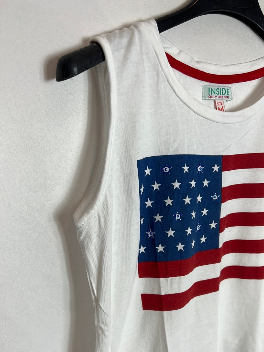 INSIDE. Flag Crop Tank Top. TM