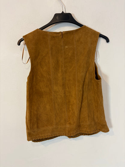 ZARA. Top ante camel