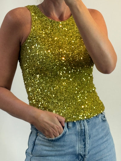 NEVER FULLY DRESSED. Top elástico lentejuelas