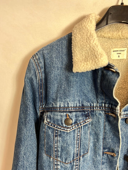 GREEN COAST. Cazadora denim borrego T.s