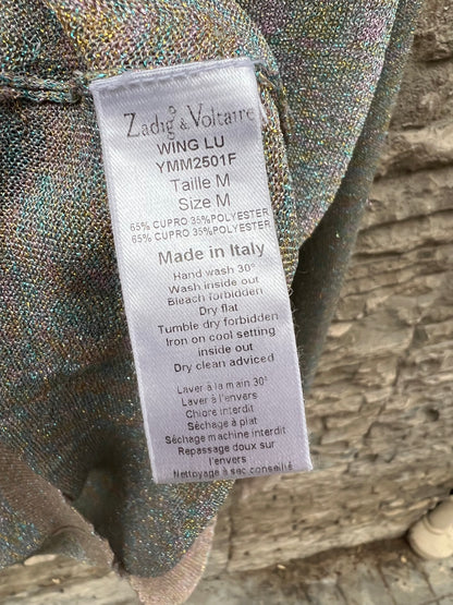 ZADIG &amp; VOLTAIRE. Top knit in shiny colored yarns. TM