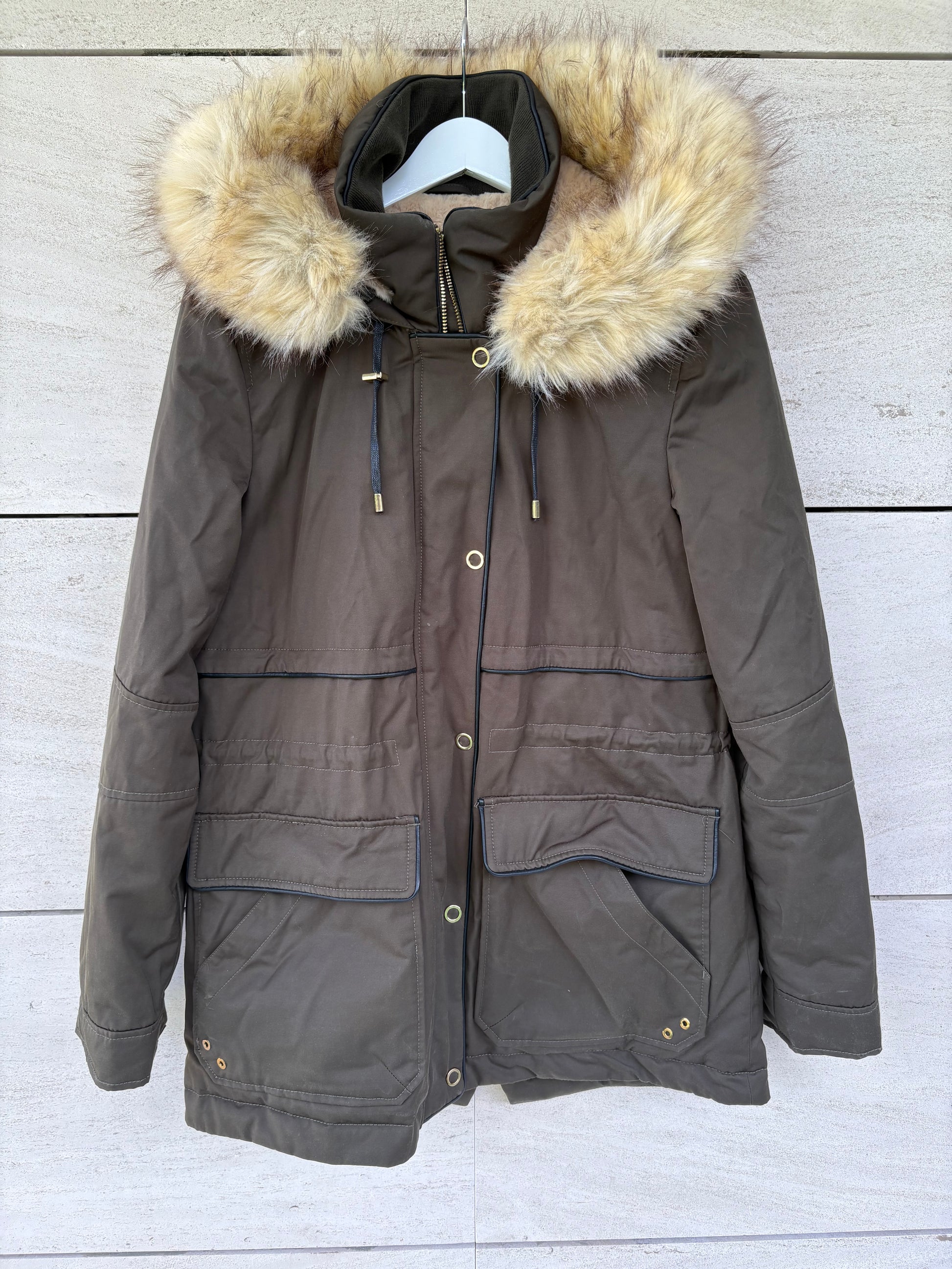 Green padded parka with TS
