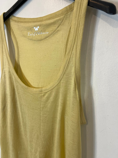 ZADIG & VOLTAIRE. Top tono pastel jaspeado con seda. T S