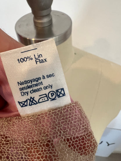 OTRAS. Pañuelo texturas seda beiges y rosa