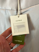 LILYSILK- Pantalón fluido gris perla T.36