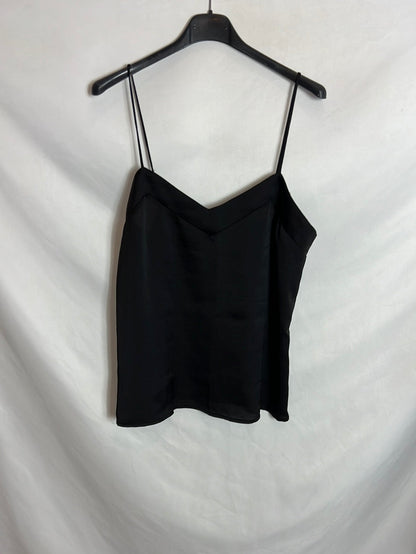 MANGO. Top negro tirantes. T M