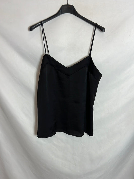 MANGO. Top negro tirantes. T M