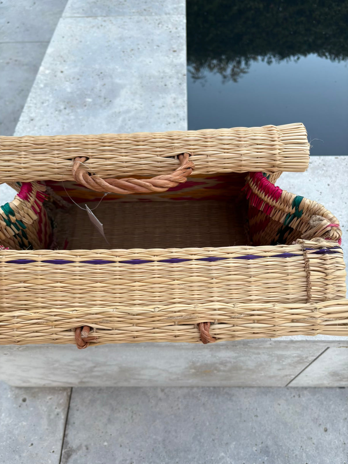Cesta mimbre colores