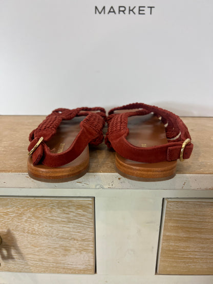 PETITE MENDIGOTE. Sandalia plana piel teja. T 39